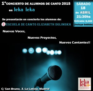 Primer Concierto Escuela de Canto ELIZABETH DOLINSKA
